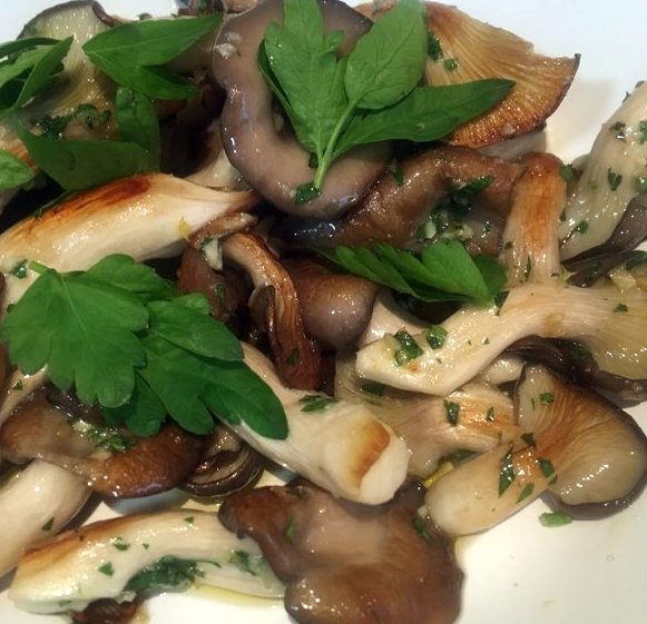 Paul’s Oyster Mushrooms With Olive Oil And Garlic