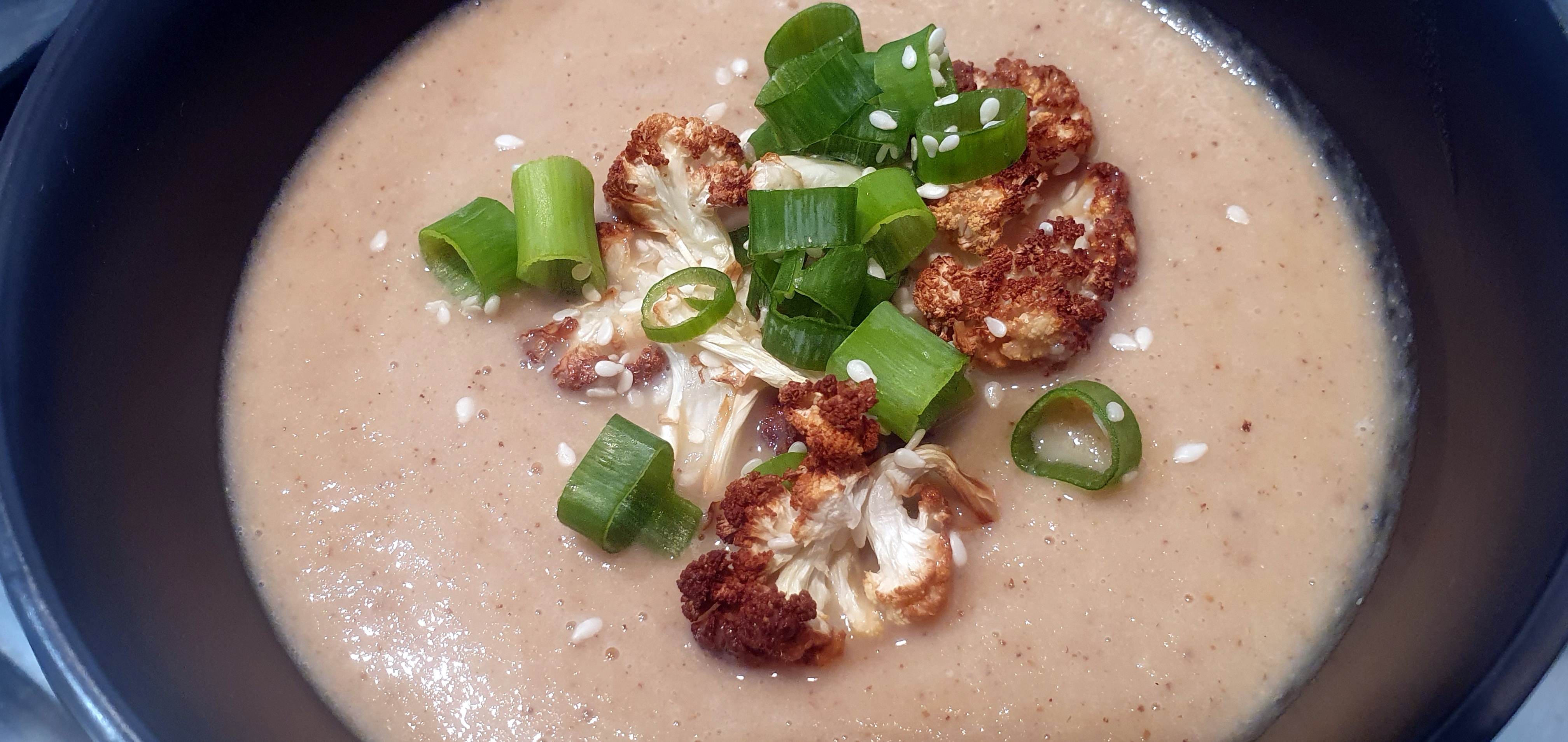 Airfryer Roasted Cauliflower Soup