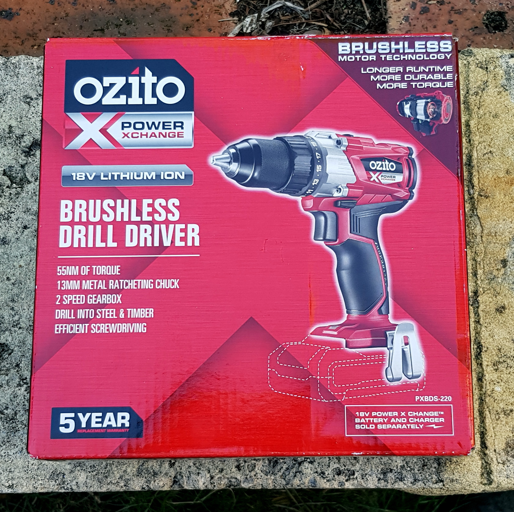 Ozito Power X Change 18V 13mm Brushless Drill Driver PXBDS-220